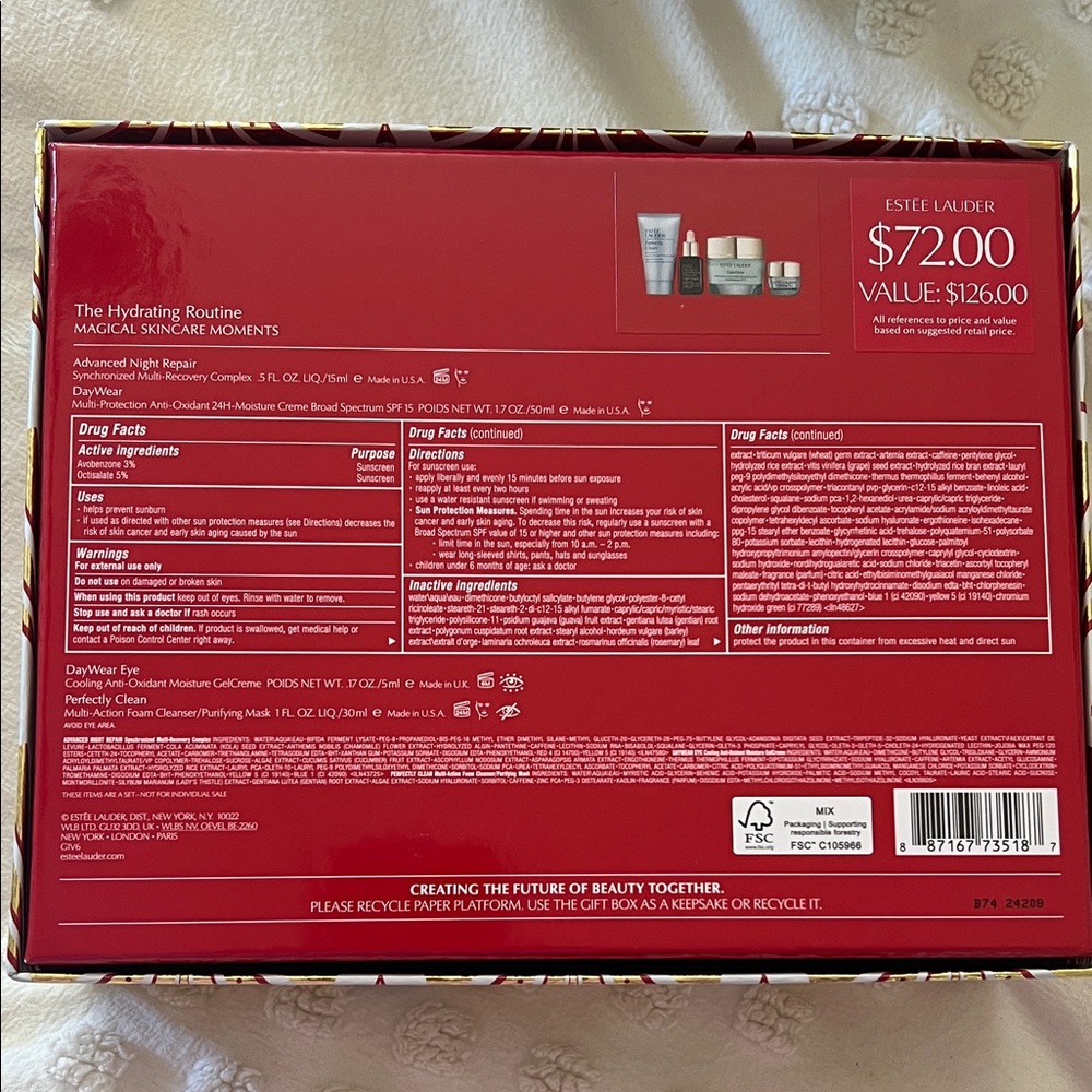 Estee Lauder Skincare Collection with Red Accents - Picture 4 of 5